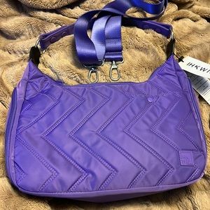 NWT IHKWIP ZigZag Convertible Shoulder Bag in Periwinkle